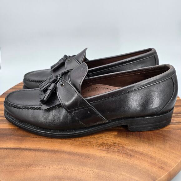 Allen Edmonds Enfield Loafers Men\'s 10.5 C Black Leather Kiltie Tassel Shoes main image 5